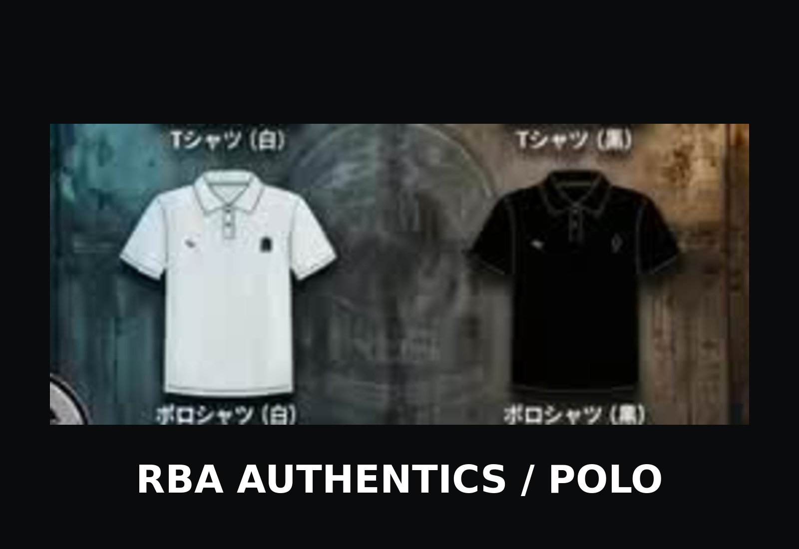 RBA Authentics Polo Shirt, white and black